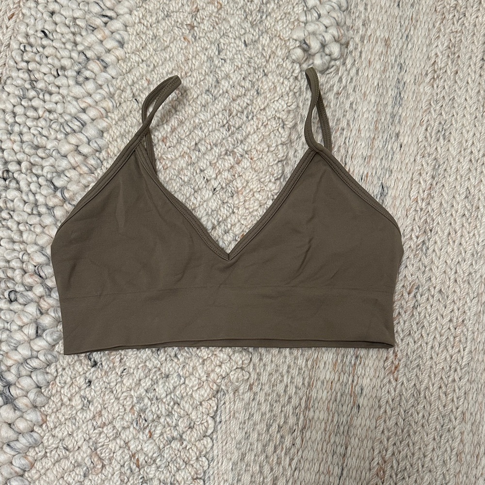 Skims army green/gray/olive Bralette